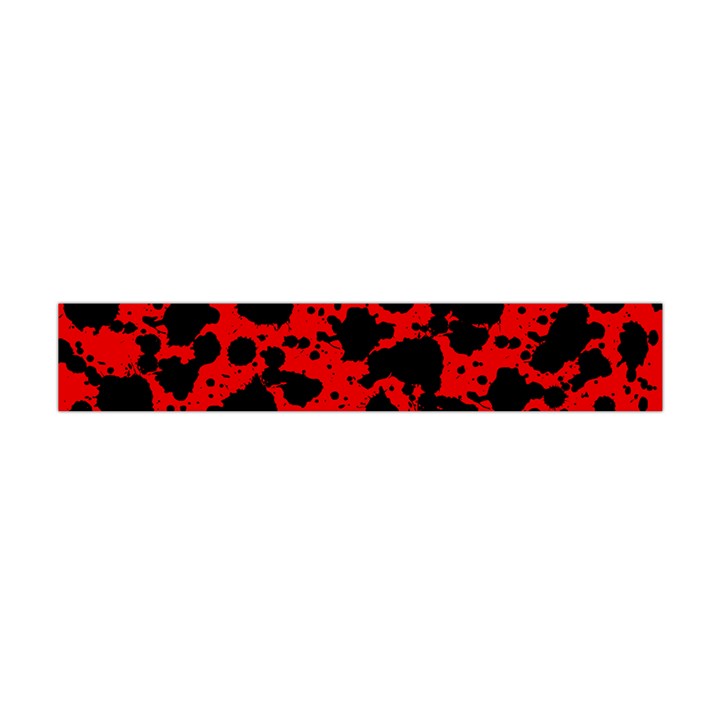 Black and Red Leopard Style Paint Splash Funny Pattern Flano Scarf (Mini)