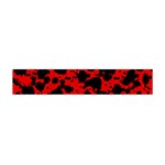 Black and Red Leopard Style Paint Splash Funny Pattern Flano Scarf (Mini) Back