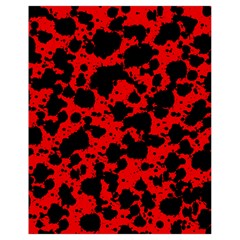 Black And Red Leopard Style Paint Splash Funny Pattern Drawstring Bag (small) by yoursparklingshop