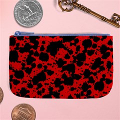 Black And Red Leopard Style Paint Splash Funny Pattern Large Coin Purse by yoursparklingshop