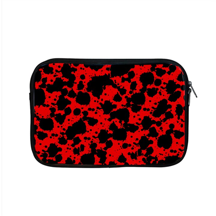 Black and Red Leopard Style Paint Splash Funny Pattern Apple MacBook Pro 15  Zipper Case