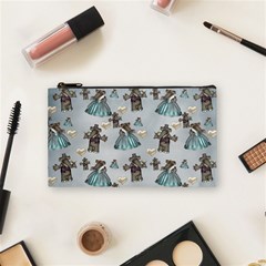 Funny Elephant, Pattern Design Cosmetic Bag (small) by FantasyWorld7