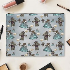 Funny Elephant, Pattern Design Cosmetic Bag (xl) by FantasyWorld7