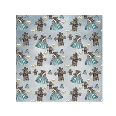 Funny Elephant, Pattern Design Small Satin Scarf (square) by FantasyWorld7