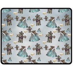 Funny Elephant, Pattern Design Fleece Blanket (medium)  by FantasyWorld7