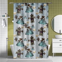 Funny Elephant, Pattern Design Shower Curtain 48  X 72  (small)  by FantasyWorld7