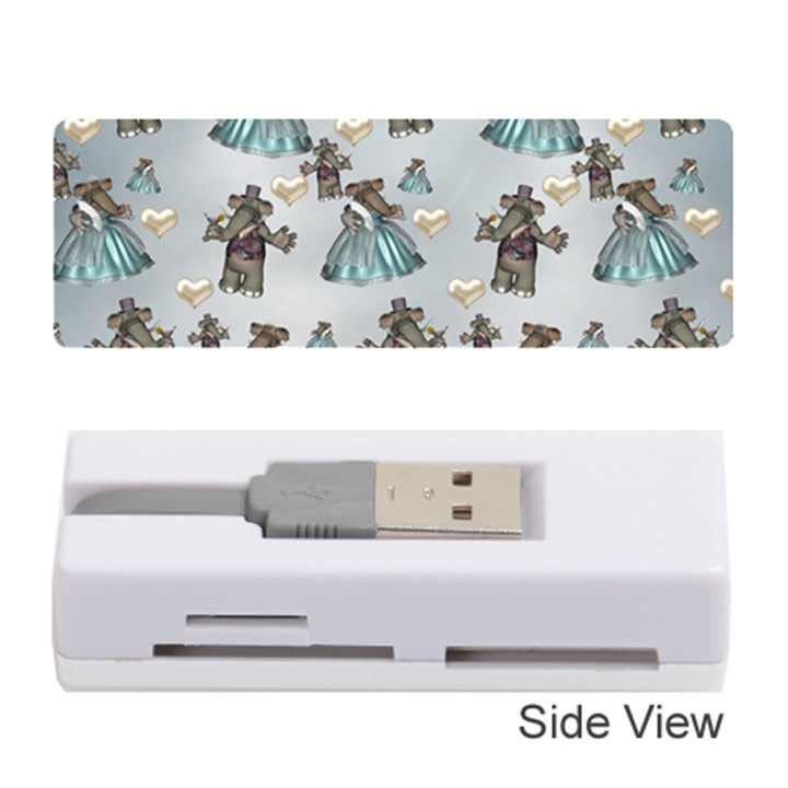 Funny Elephant, Pattern Design Memory Card Reader (Stick)