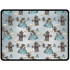 Funny Elephant, Pattern Design Double Sided Fleece Blanket (large)  by FantasyWorld7