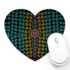 Glass Balls And Flower Sunshine Heart Mousepads by pepitasart