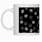 Weed Pattern White Mugs Left