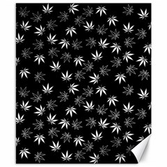 Weed Pattern Canvas 8  X 10  by Valentinaart