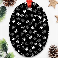 Weed Pattern Ornament (oval) by Valentinaart