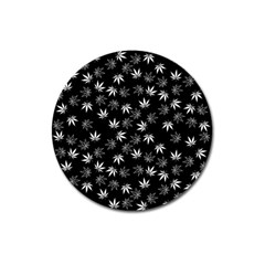 Weed Pattern Magnet 3  (round) by Valentinaart