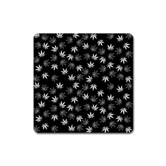 Weed Pattern Square Magnet by Valentinaart