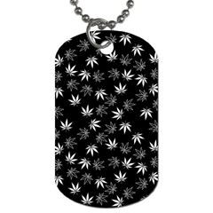 Weed Pattern Dog Tag (two Sides) by Valentinaart