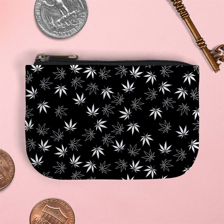 Weed Pattern Mini Coin Purse