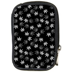 Weed Pattern Compact Camera Leather Case by Valentinaart