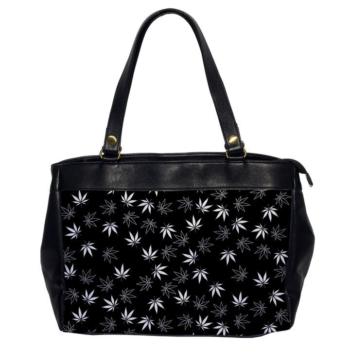 Weed Pattern Oversize Office Handbag