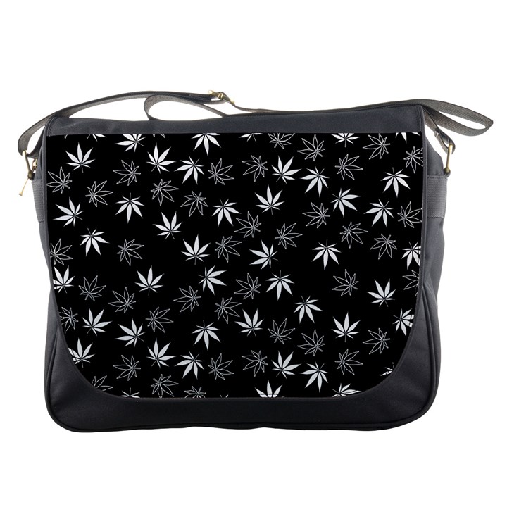 Weed Pattern Messenger Bag