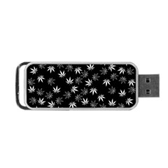 Weed Pattern Portable Usb Flash (one Side) by Valentinaart