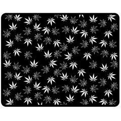 Weed Pattern Double Sided Fleece Blanket (medium)  by Valentinaart