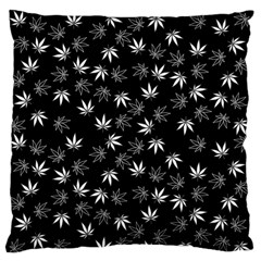 Weed Pattern Large Flano Cushion Case (two Sides) by Valentinaart