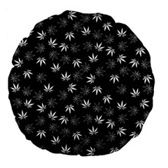 Weed Pattern Large 18  Premium Flano Round Cushions by Valentinaart