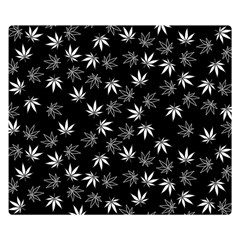 Weed Pattern Double Sided Flano Blanket (small)  by Valentinaart