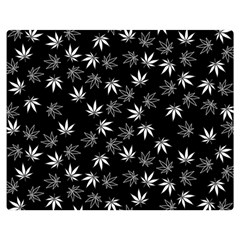 Weed Pattern Double Sided Flano Blanket (medium)  by Valentinaart