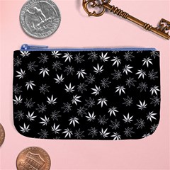 Weed Pattern Large Coin Purse by Valentinaart