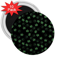 Weed Pattern 3  Magnets (10 Pack)  by Valentinaart