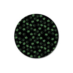 Weed Pattern Magnet 3  (round) by Valentinaart