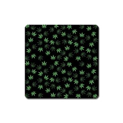 Weed Pattern Square Magnet by Valentinaart