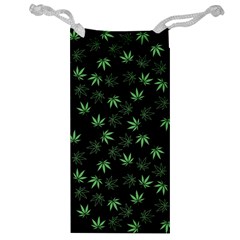 Weed Pattern Jewelry Bag by Valentinaart