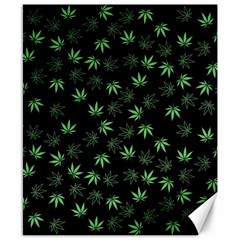 Weed Pattern Canvas 8  X 10  by Valentinaart