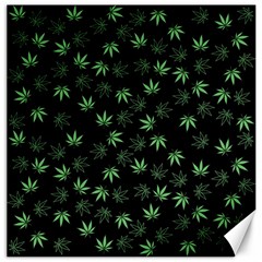 Weed Pattern Canvas 16  X 16  by Valentinaart