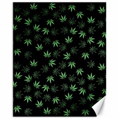 Weed Pattern Canvas 11  X 14  by Valentinaart