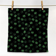 Weed Pattern Face Towel by Valentinaart