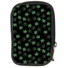 Weed Pattern Compact Camera Leather Case by Valentinaart