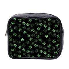 Weed Pattern Mini Toiletries Bag (two Sides) by Valentinaart