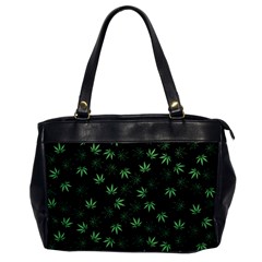 Weed Pattern Oversize Office Handbag