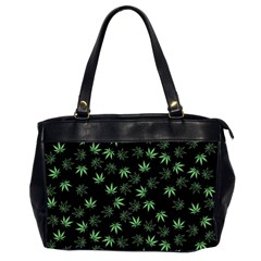 Weed Pattern Oversize Office Handbag (2 Sides) by Valentinaart