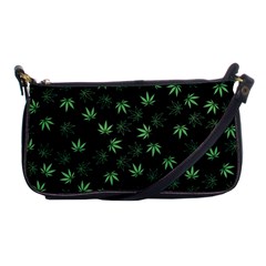 Weed Pattern Shoulder Clutch Bag by Valentinaart