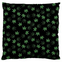 Weed Pattern Large Cushion Case (one Side) by Valentinaart