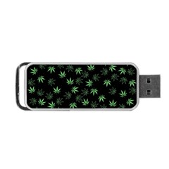 Weed Pattern Portable Usb Flash (two Sides) by Valentinaart