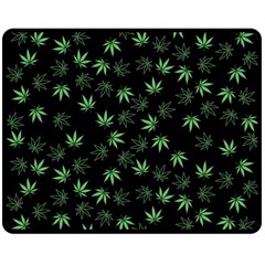 Weed Pattern Double Sided Fleece Blanket (medium)  by Valentinaart