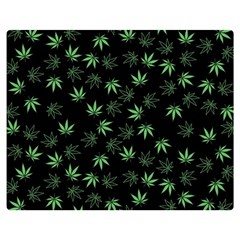 Weed Pattern Double Sided Flano Blanket (medium)  by Valentinaart