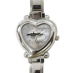 Awesome Fantasy Whale With Women In The Sky Heart Italian Charm Watch by FantasyWorld7