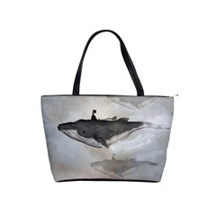 Awesome Fantasy Whale With Women In The Sky Classic Shoulder Handbag by FantasyWorld7