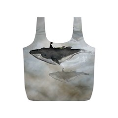 Awesome Fantasy Whale With Women In The Sky Full Print Recycle Bag (s) by FantasyWorld7